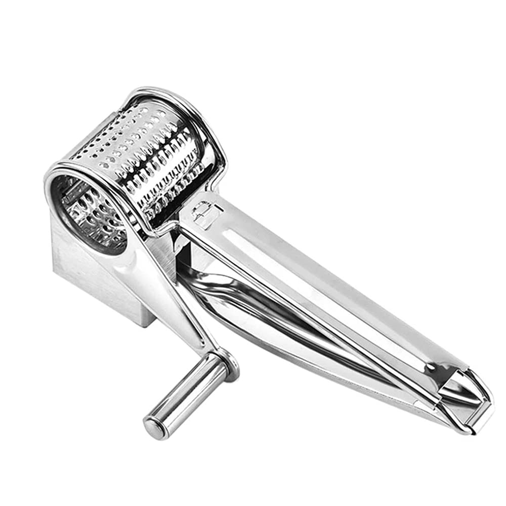 Mayata Multifunctional Rotary Cheese Planing Grater Stainless Steel Cheese Presser Shredder Cutter Grinder Kitchen Kit