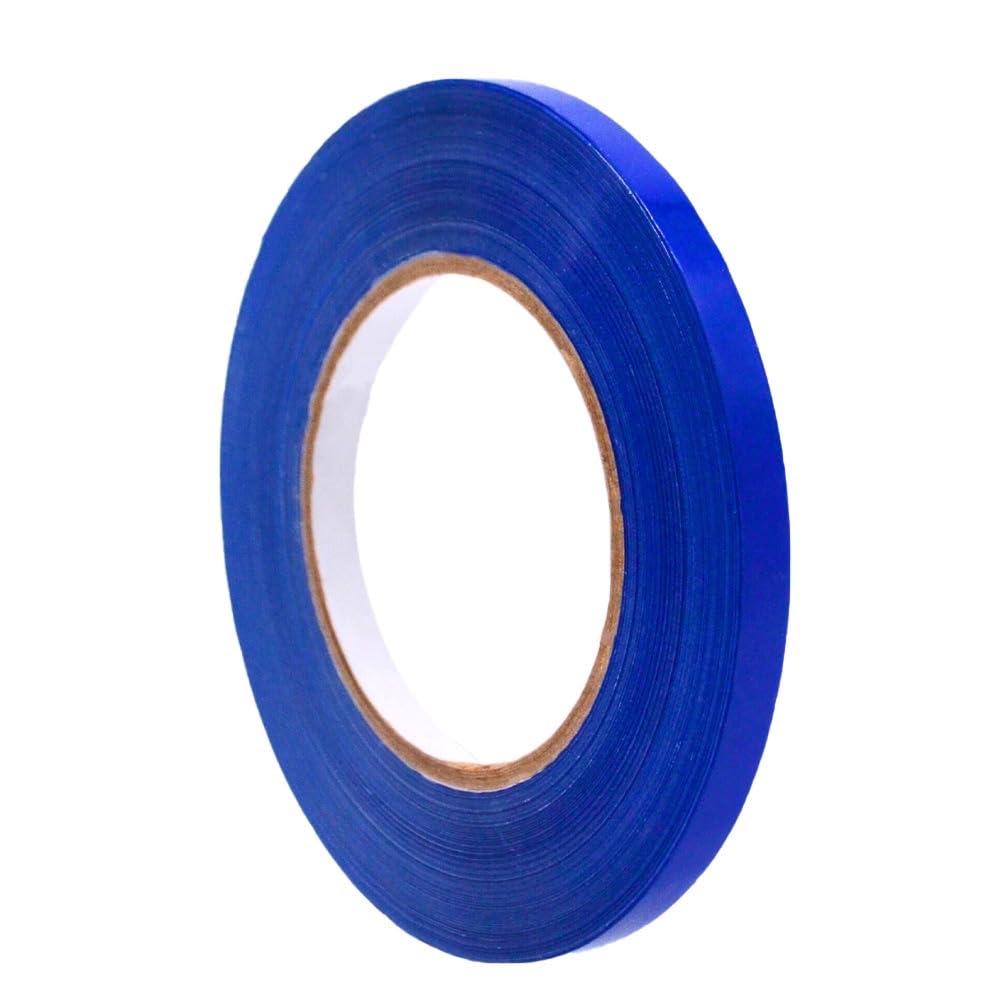 WOD Dark Blue Produce Poly Bag Sealing Tape, 3/8 inch x 180 yds. for Packaging and Sealing of Meat, Gifts, or Ice Bags BSTC24PVC