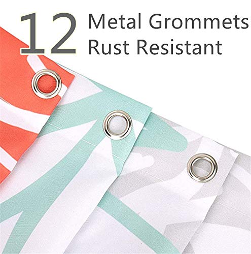 Rosielily Floral Shower Curtain Dahlia Shower Curtains Set With 12 Hooks Flower Shower Curtain Teal And Gray Blue Green Shower C