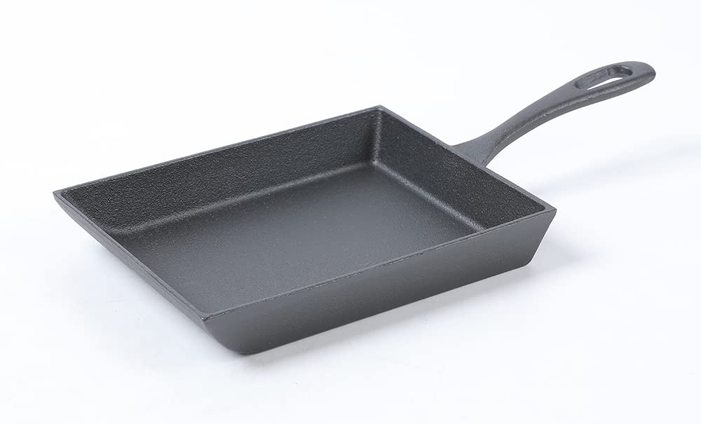 Hawok Japanese Omelette Pan Cast Iron Rectangle Egg Pan Tomagoyaki Pan Rolled Eggs Pre-Seasoned