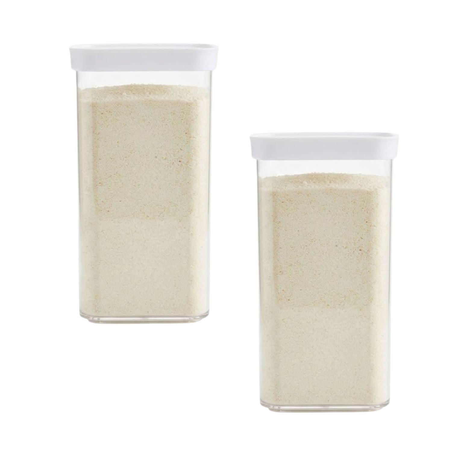 Pepplo Airtight Cereal Storage Containers, Bpa Free Plastic Food Storage Containers With Pour Spout Lid, Pantry Organizer For Fl