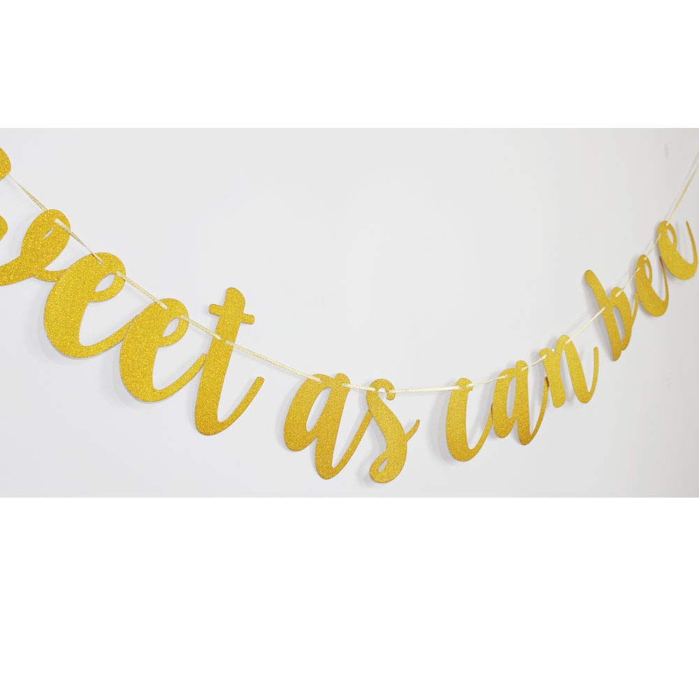 Sweet As Can Bee Banner, Baby Shower Party Sign, Gender Reveal Party Supplies, Baby Boys Girls' Birthday Party Bunting Decoratio