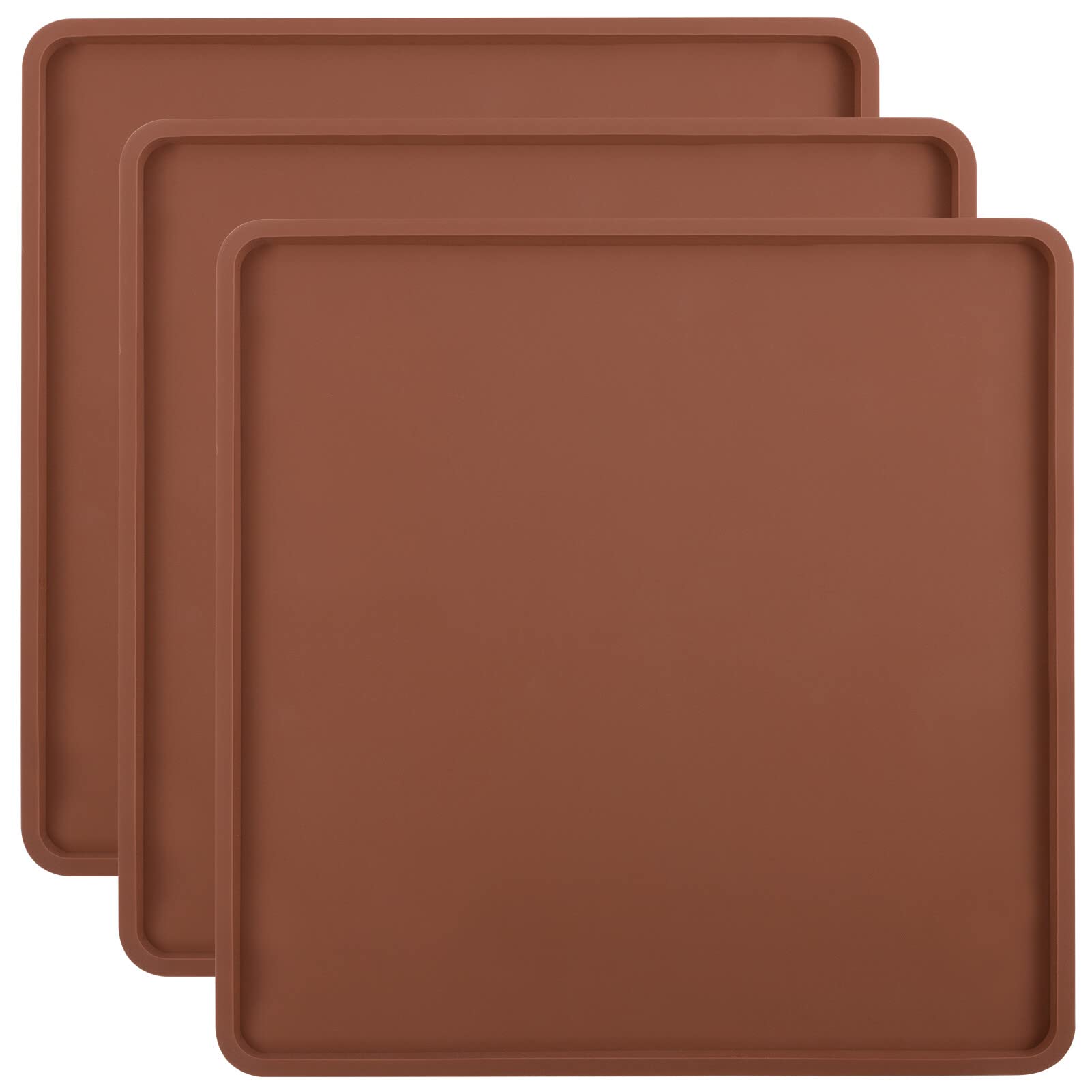 3 Pcs Silicone Dehydrator Sheets With Edge For 14'' X 14'' Trays, Non-Stick Silicone Tray Liner For Excalibur Dehydrator, Reusab