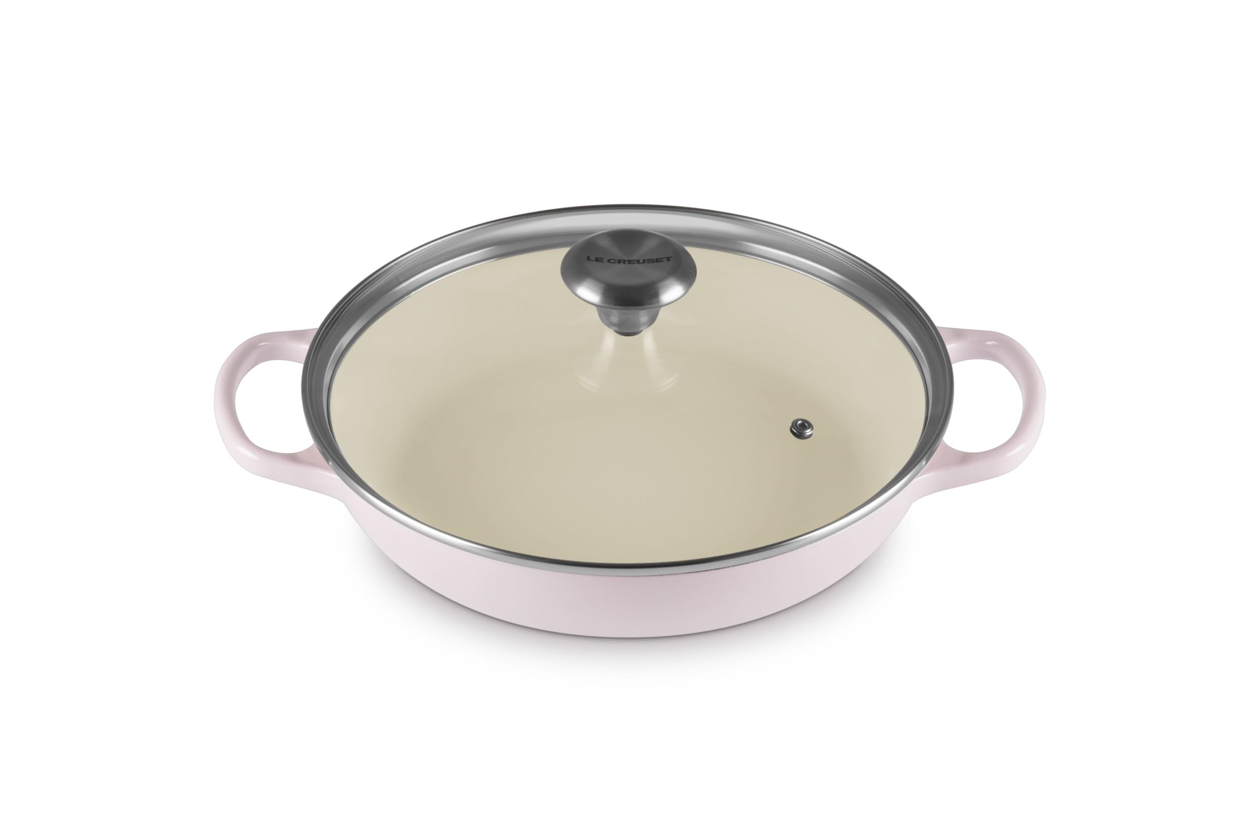 Le Creuset Enameled Cast Iron Signature Round Braiser with Glass Lid, 2.25 qt., Shallot