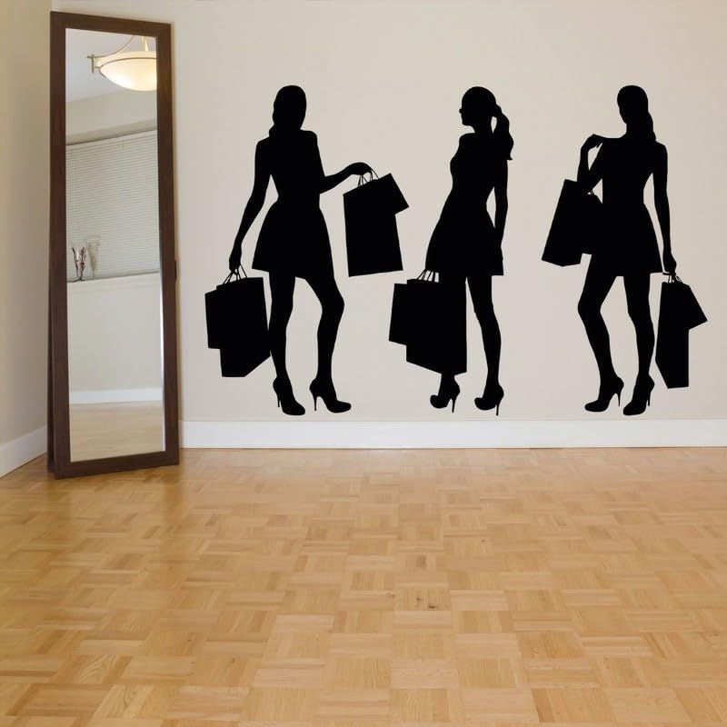 GADGETS WRAP Wall Decal Vinyl Sticker Shopping Girls Fashion for Office Home Wall Decoration