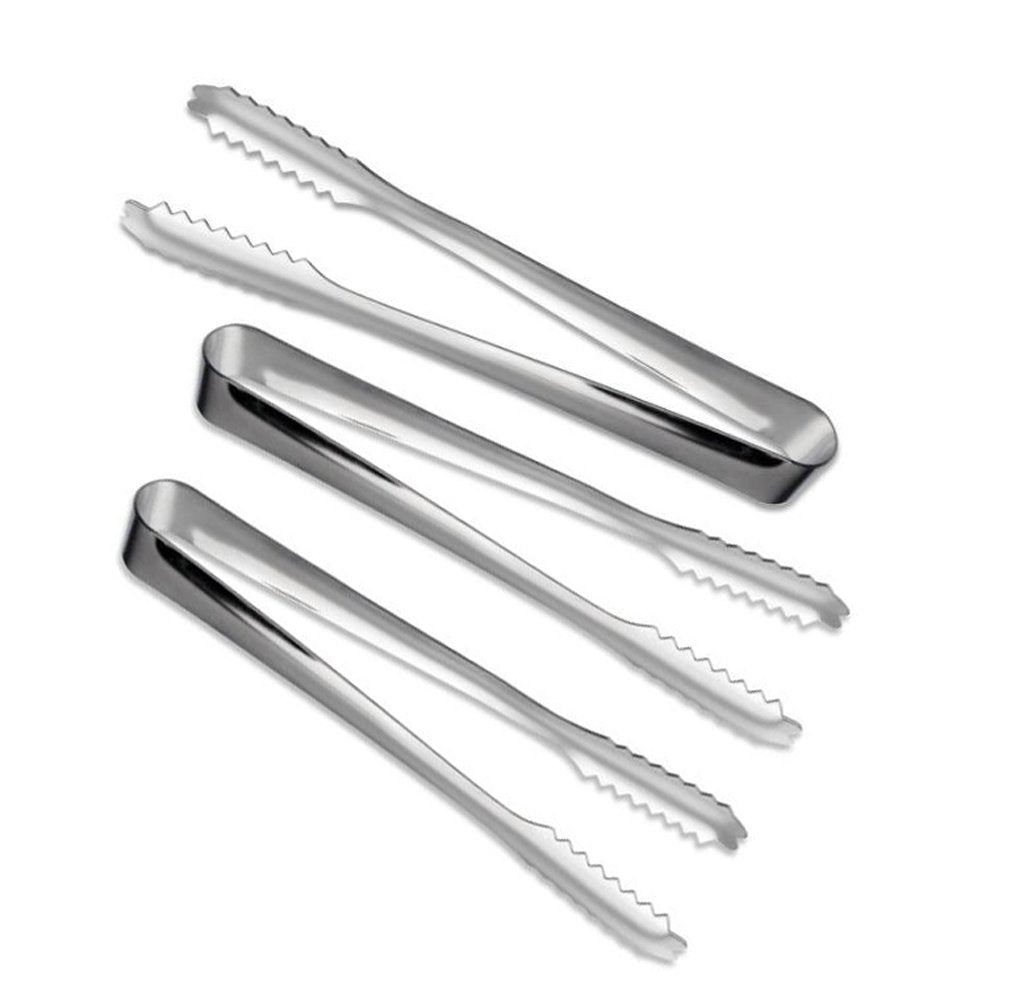 3Pcs Silver 7Inch Stainless Steel Kitchen Tongs Utensils Food Tongs Heavy Duty Serving Appetizers Clipping Toast Bread Grilling