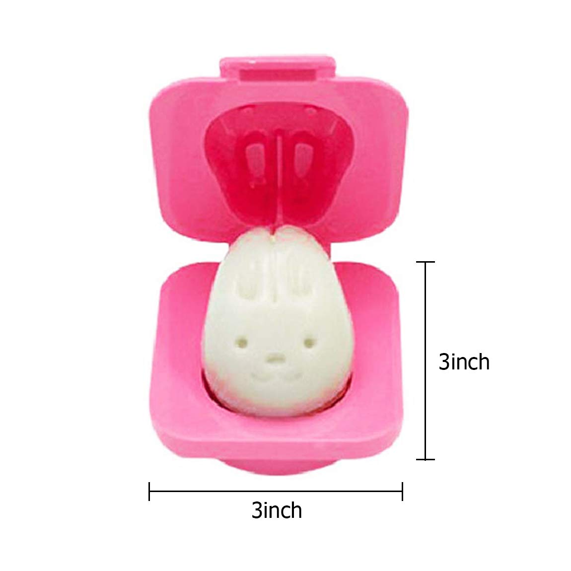 Yunko 6Pcs Egg Rice Mold Hard Boiled Egg Mold Fish Car Heart Shape Onigiri Mold Rice Ball Maker For Kids,Fondant Cake Pop Decora