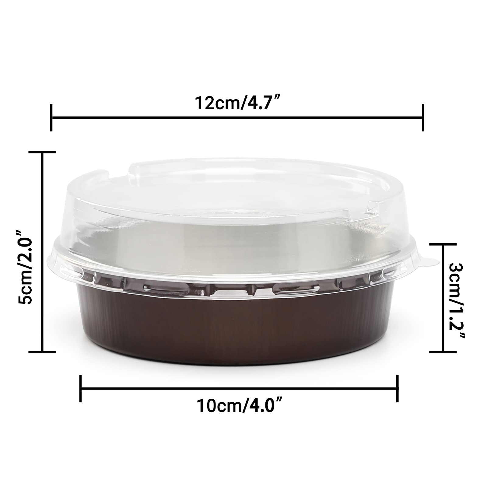 Beasea Mini Pie Pans 20 Pack Disposable Pie Tins Aluminum Pie Pan with Lids  4 Inch Round Oven Baking Mini Cake Pan 8 Oz Foil Pan for Pie Tart Quiche