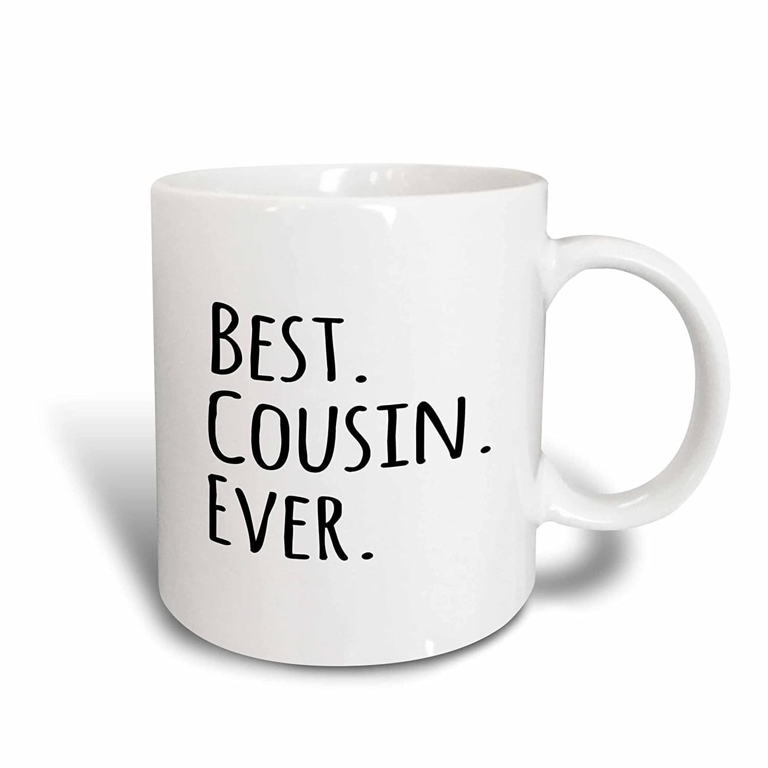 3dRose Best Cousin Ever Mug, 1 Count (Pack of 1), Black