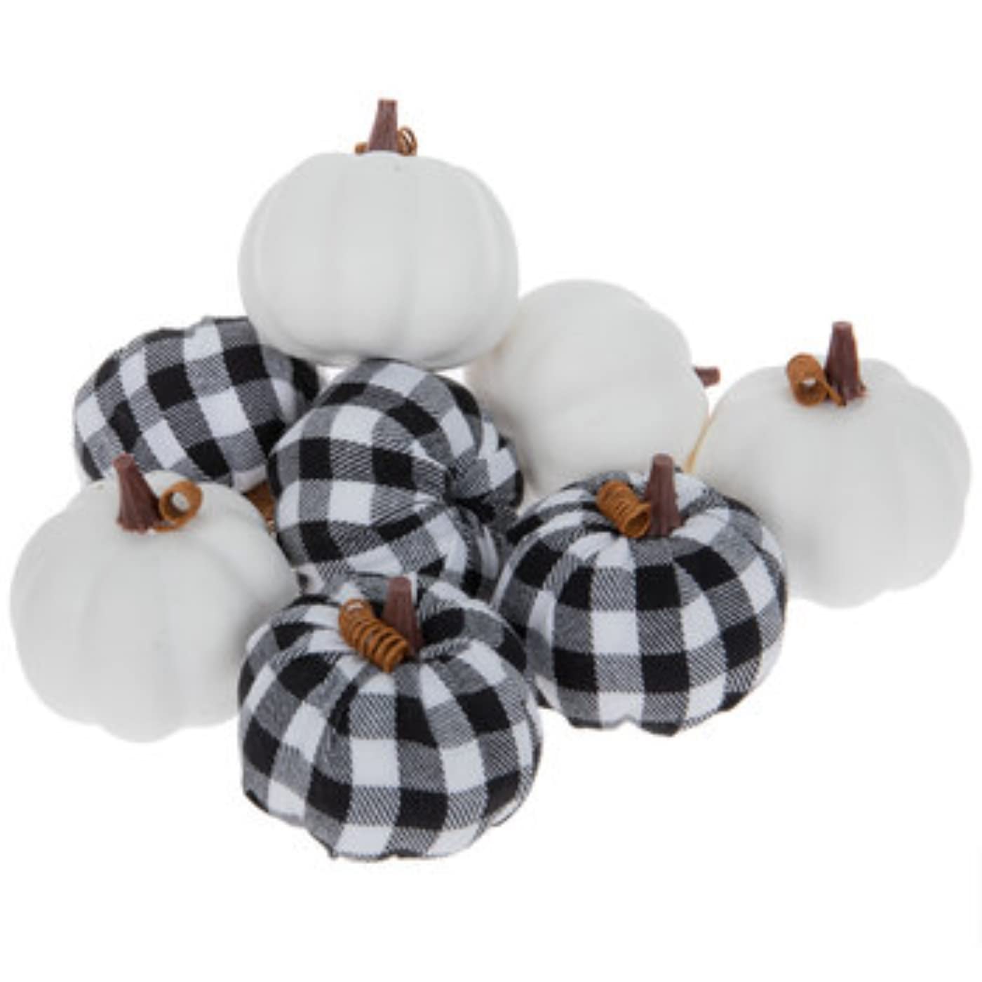 Hobby Lobby Black & White Buffalo Check Pumpkins, Fall, Thanksgiving