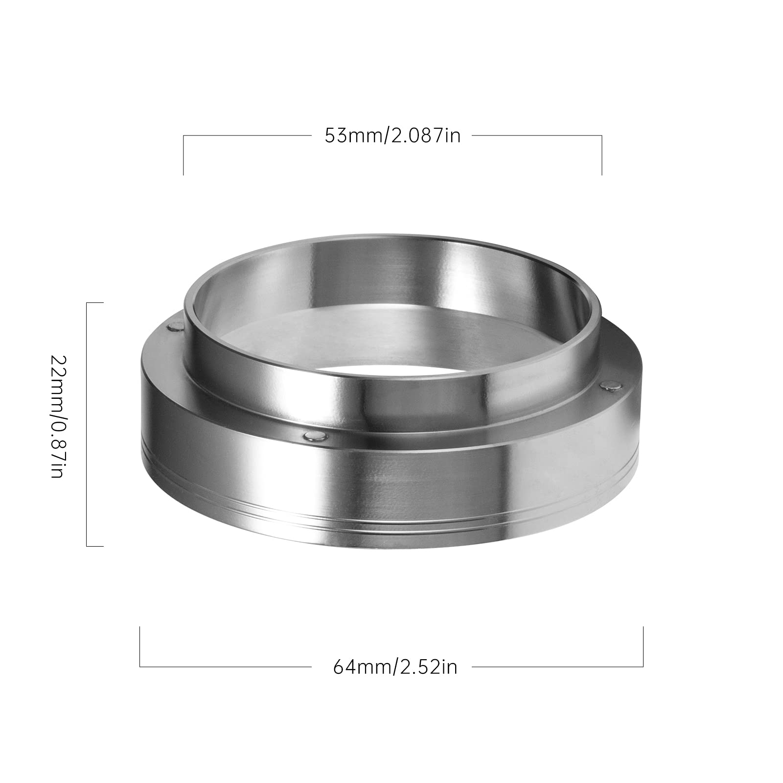 53Mm Espresso Dosing Funnel With Magnet, Wissxoer Stainless Steel Coffee Dosing Ring Compatible With 54Mm Portafilter