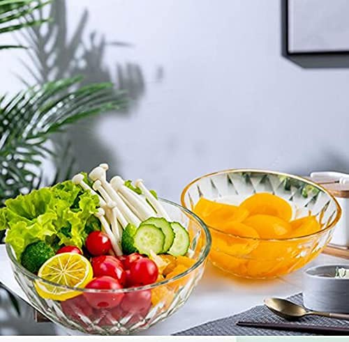 Jucoan 12 Pack 10 Oz Mini Glass Bowls, 5 Inch Diamond Cut Glass Prep Bowls, Stackable Glass Salad Bowls For Fruit, Cereal, Candy