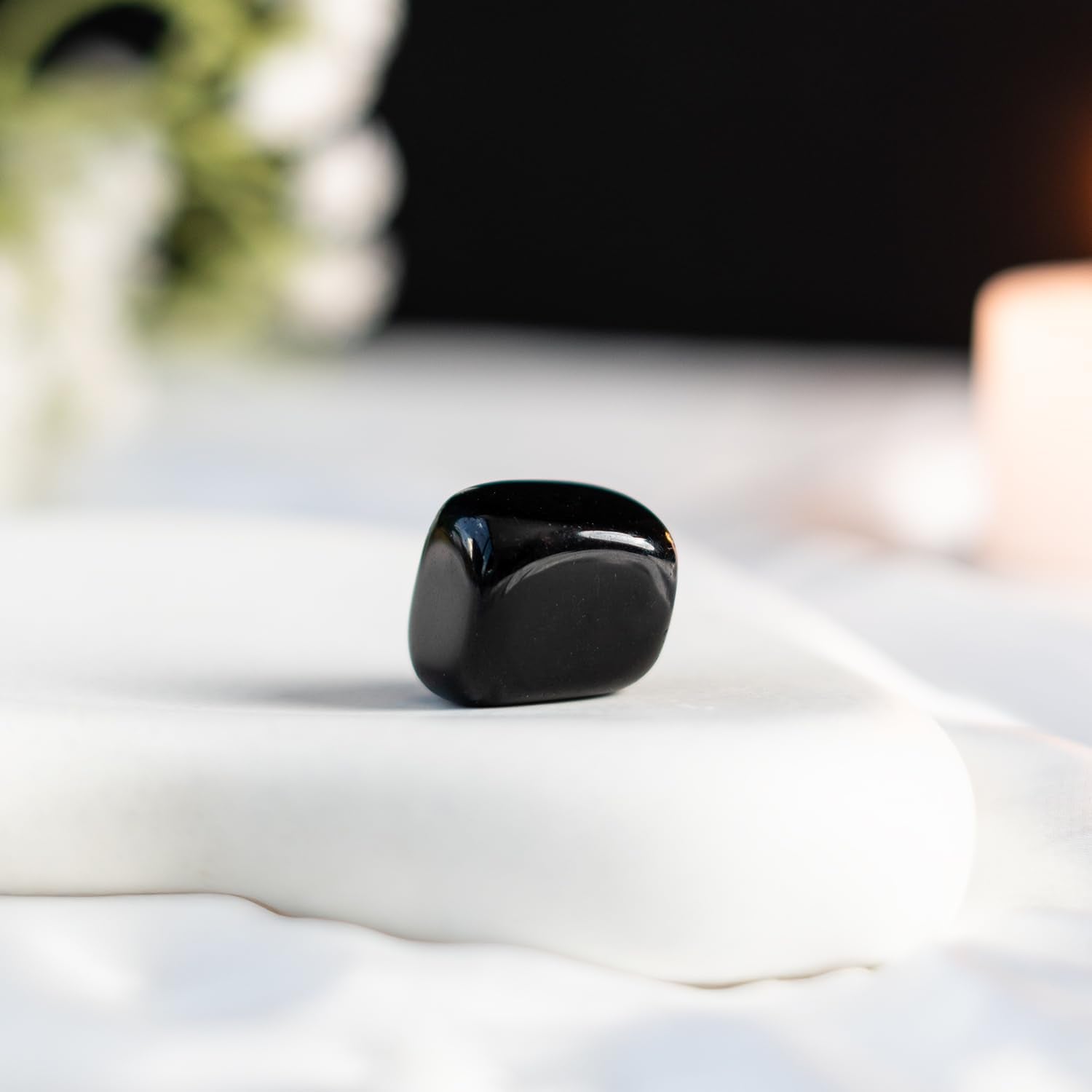 Astrotalk Black Tourmaline Tumble | Powerful Protection from Evil Eye & Negative Energy | Grounding, Confidence & Calmness | Home & Office Decor | Gift for Man & Woman