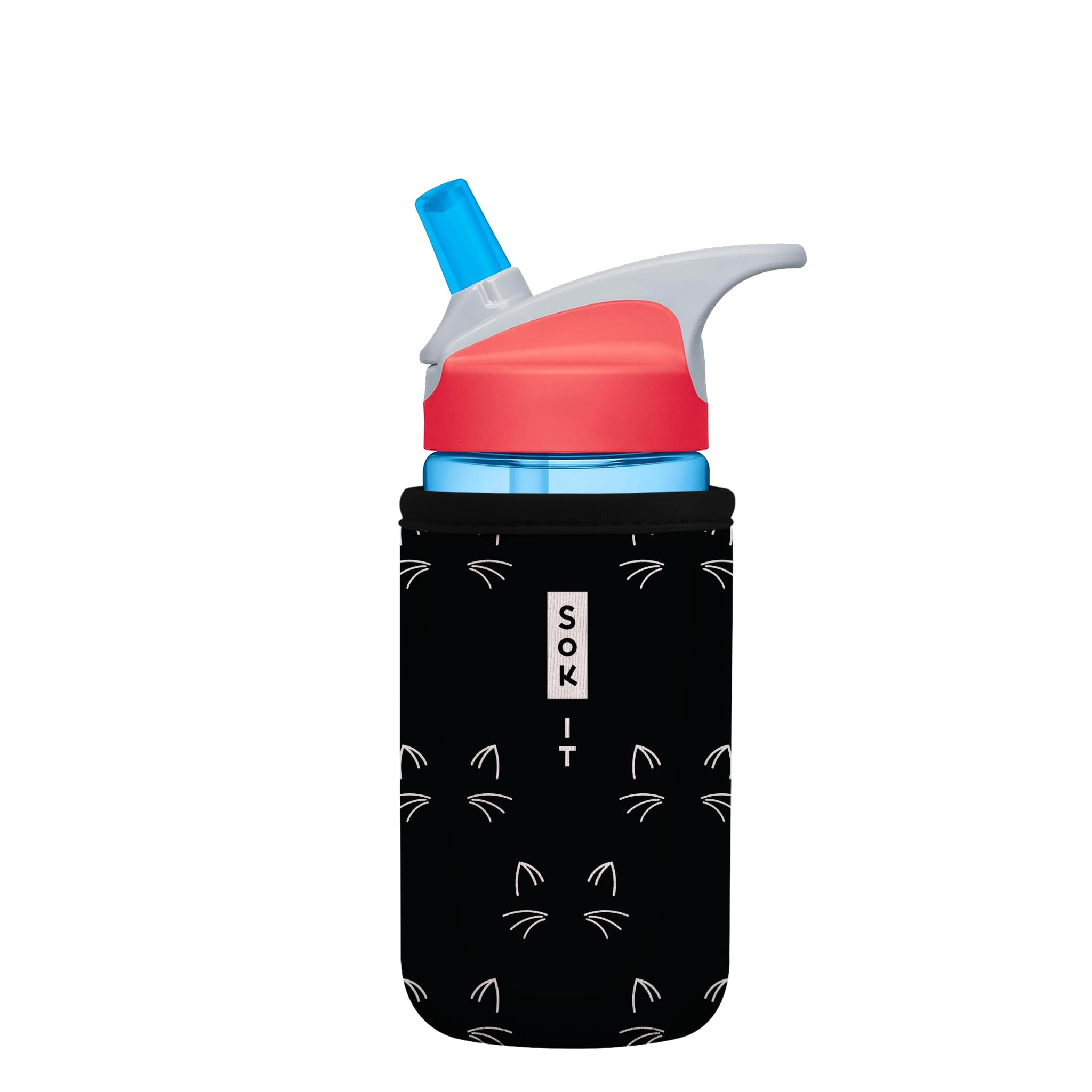 Sok It BotlSok Water Bottle Sleeve Insulated Neoprene Cover (Mystical Meows, Fits 12oz CamelBak or Nalgene)