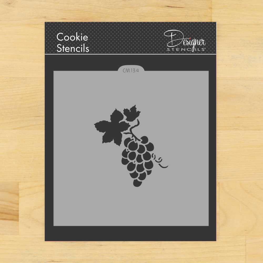 Grape Bunch Cookie And Craft Stencil Cm134 By Designer Stencils