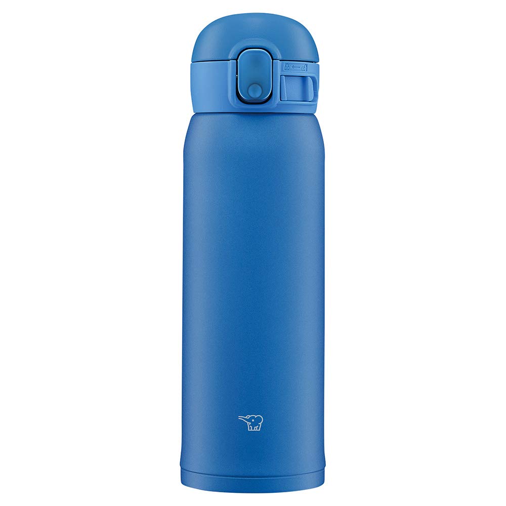 Zojirushi SMWA48AA Water Bottle, OneTouch Stainless Steel Mug, Seamless 0.48L Blue