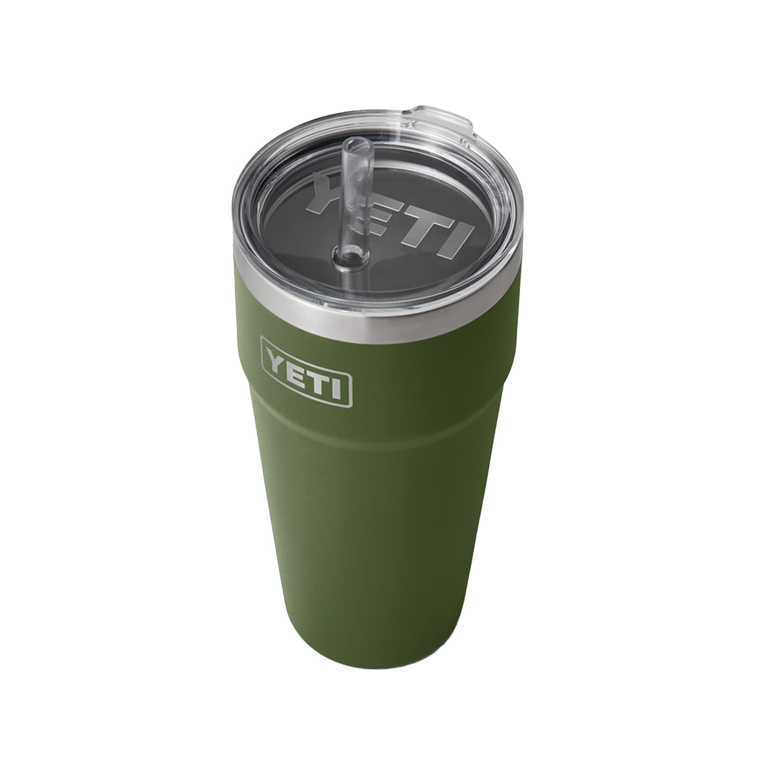 Yeti Rambler 26 Oz Straw Cup, Vacuum Insulated, Stainless Steel With Straw Lid, Highlands Olive