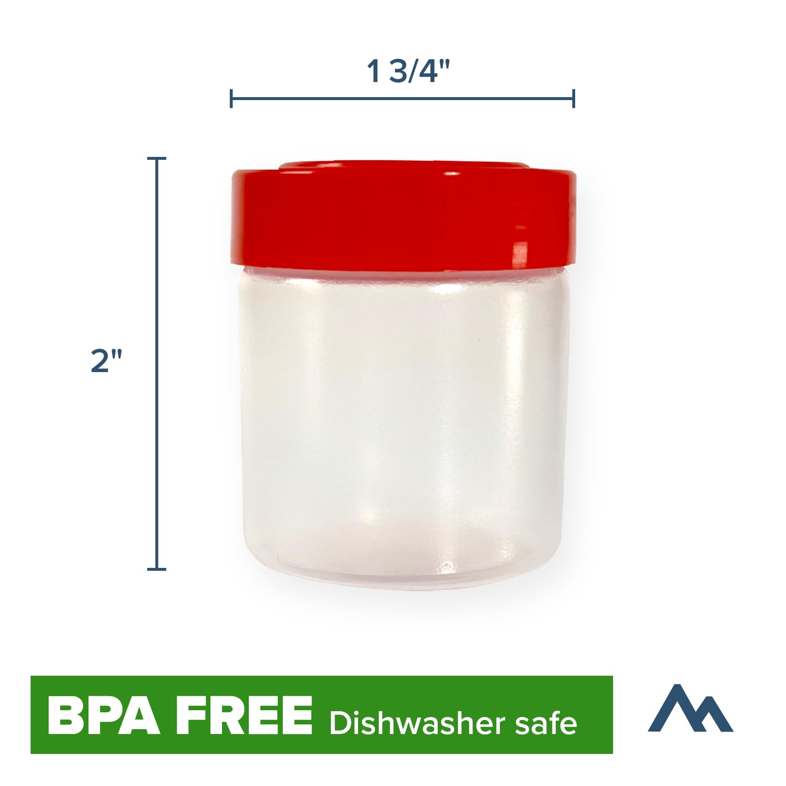 Pinnacle Mercantile 9 Pack 1Oz Mini Plastic Spice Jars Bottles Containers With Sifter And Cap