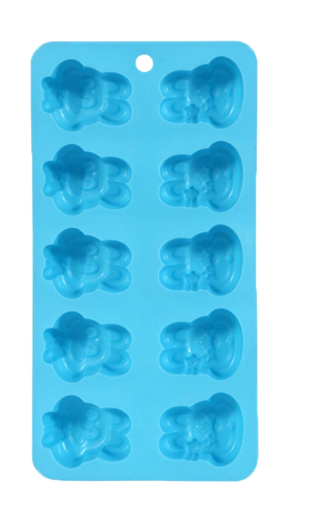 Set Of 4 Holiday Easter Shaped Silicone Ice Cube Trays / Food Molds - Bunny Face & Bunny Tail (4 Easter Ice Cube Trays)