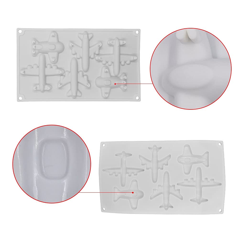 Airplane Silicone Mold Diy Party Cupcake Topper Fondant Cake Decorating Tools Candy Clay Chocolate Gumpaste Molds 1Pcs