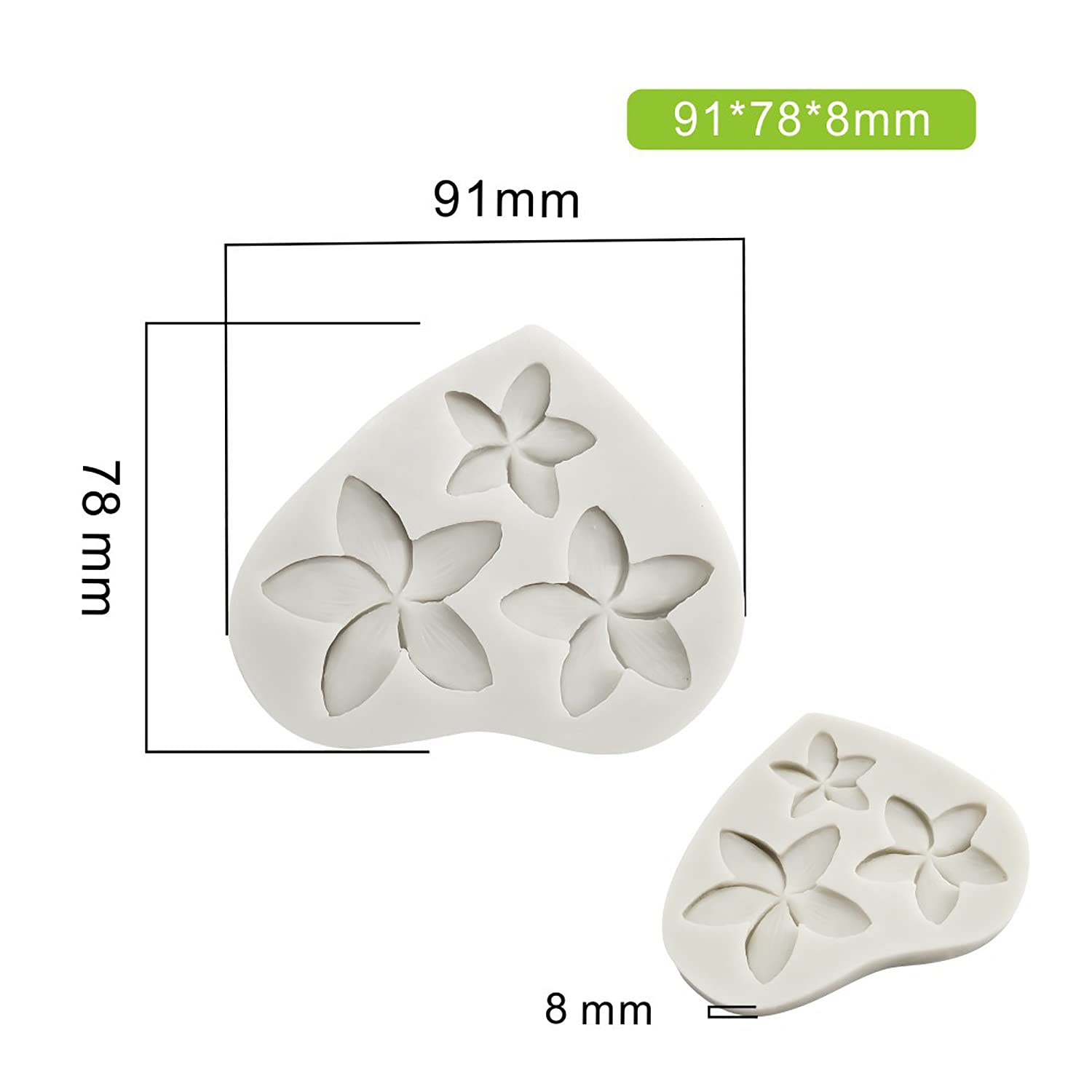 Frangipani Hibiscus Plumeria Flower Silicone Mold For Diy Fondant Candy Making Chocolate Molds Lollipop Desserts Ice Cube Gum Cl