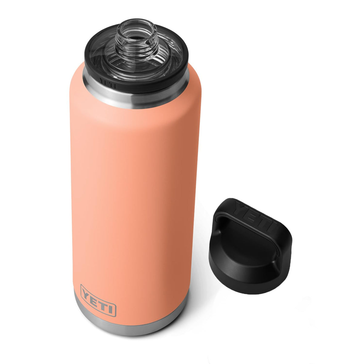 Yeti Rambler 46 Oz Bottle, Vacuum Insulated, Stainless Steel With Chug Cap, Lowcountry Peach