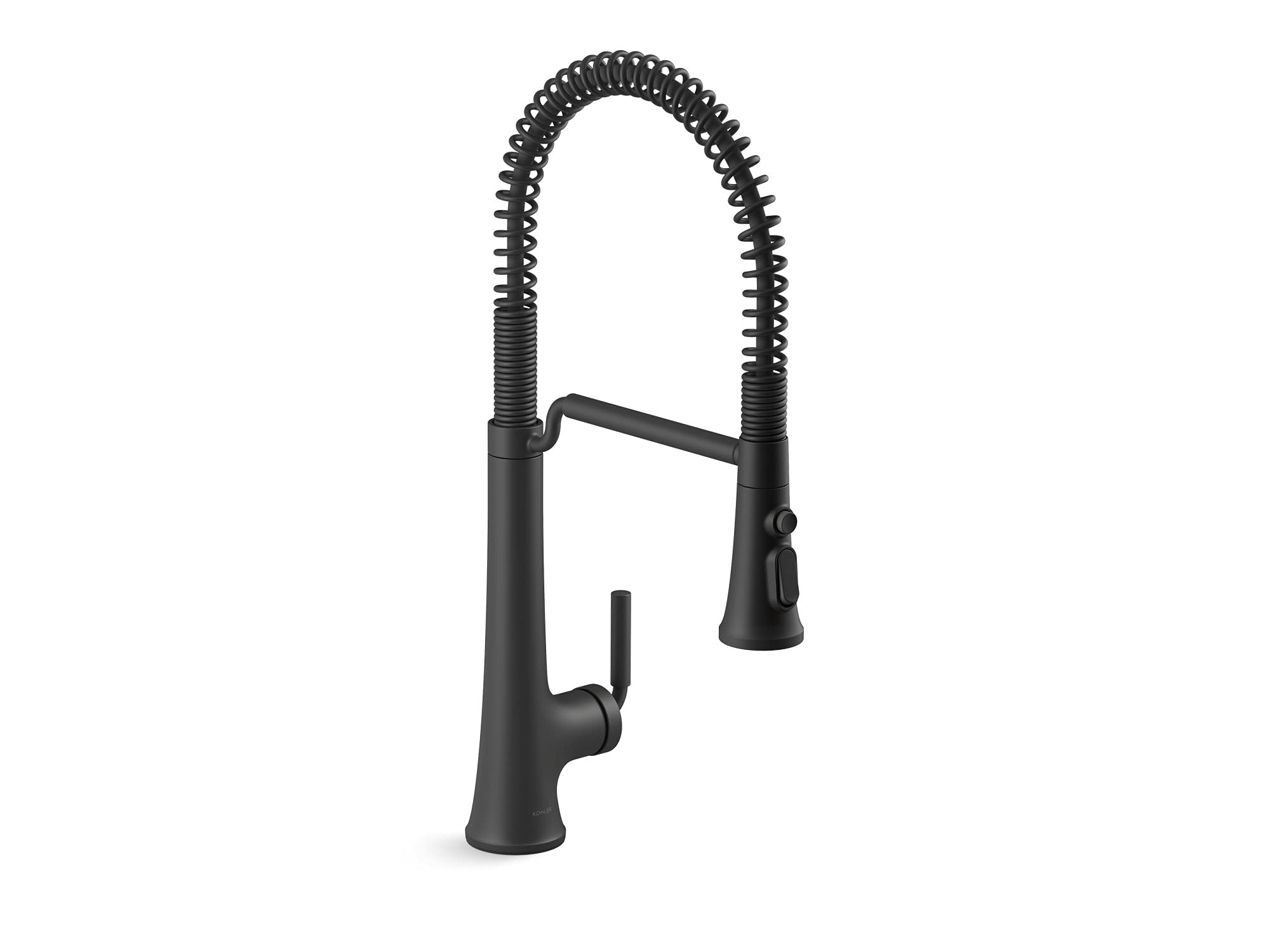 Kohler 23765-Bl Tone Semi Professional Kitchen Sink Faucet, Pre-Rinse Kitchen Faucet, Commercial Faucet, Matte Black