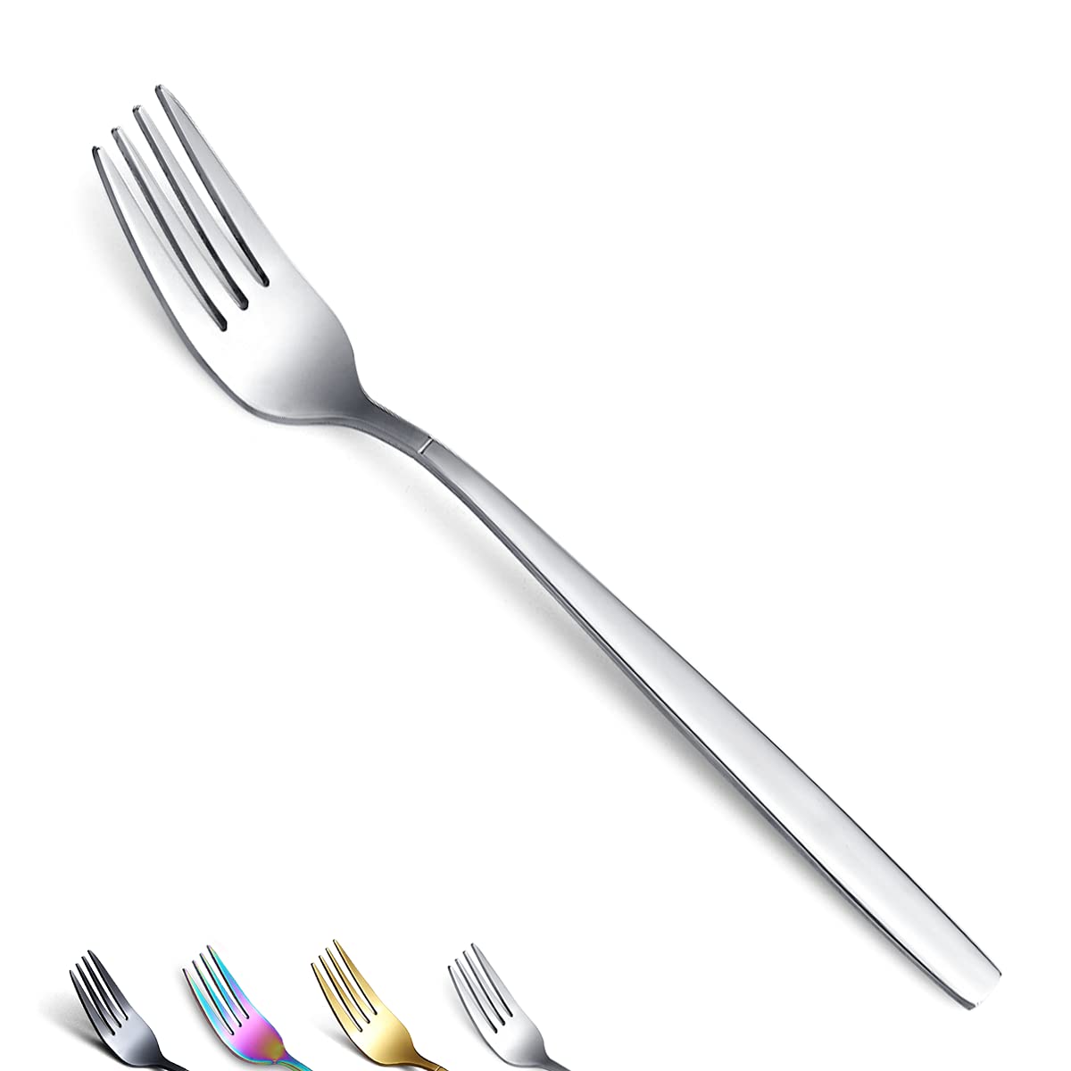 Berglander Dinner Forks Of 6, Stainless Steel Modern Fork Set, Forks And Spoons Silverware, Spoons And Forks Set