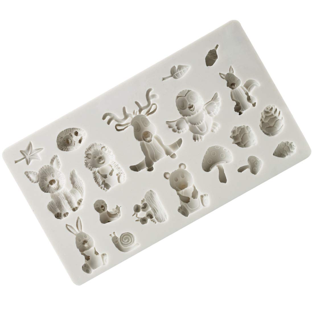 Fewo Forest Animals Fondant Molds Zoo Animal Silicone Mold For Chocolate Candy Gum Paste Polymer Clay Resin Sugar Craft Cake Cup