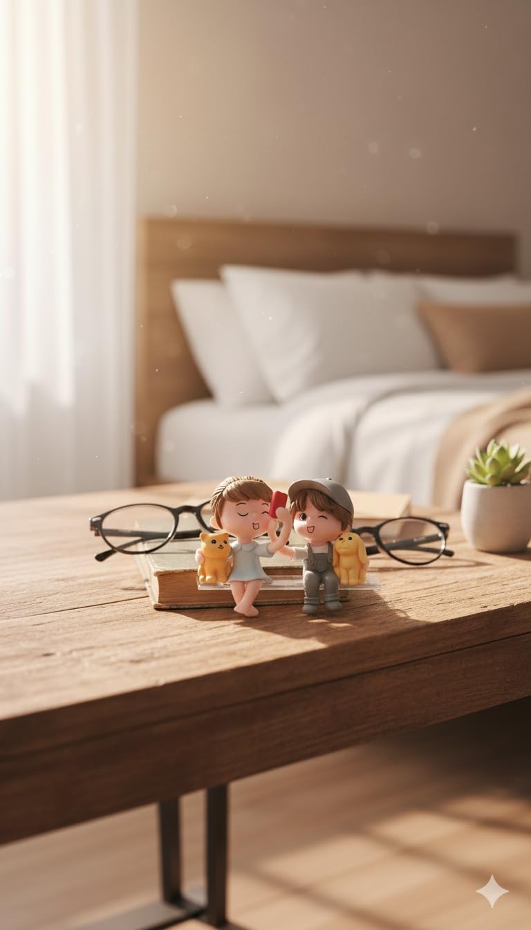 Ecraftindia Couple Statue Miniature Showpiece | Valentine Gift For Girlfriend Boyfriend Husband Wife Her Him Valentine Decoratio