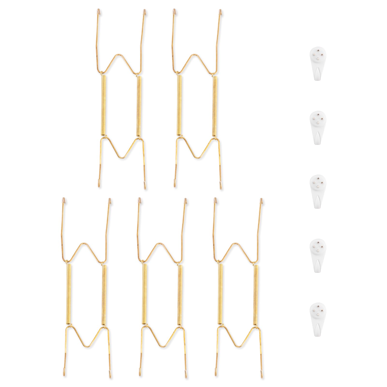 Bilillo 5 Pack Wall Plate Hangers, Suitable for 9-11 inch Art, Stainless Steel Invisible Heavy Duty Wire Plate Holder with Wall 