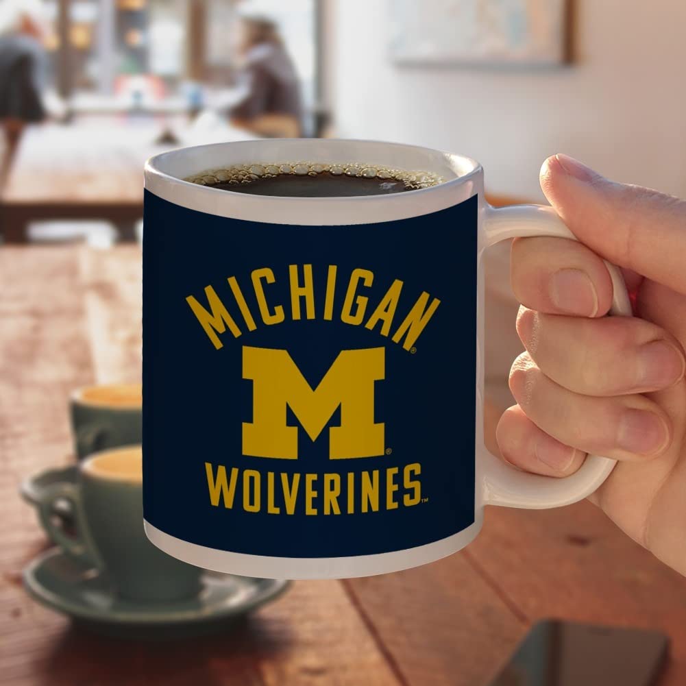 GRAPHICS & MORE University of Michigan Wolverines Logo Ceramic Coffee Mug, Novelty Gift Mugs for Coffee, Tea and Hot Drinks, 11o
