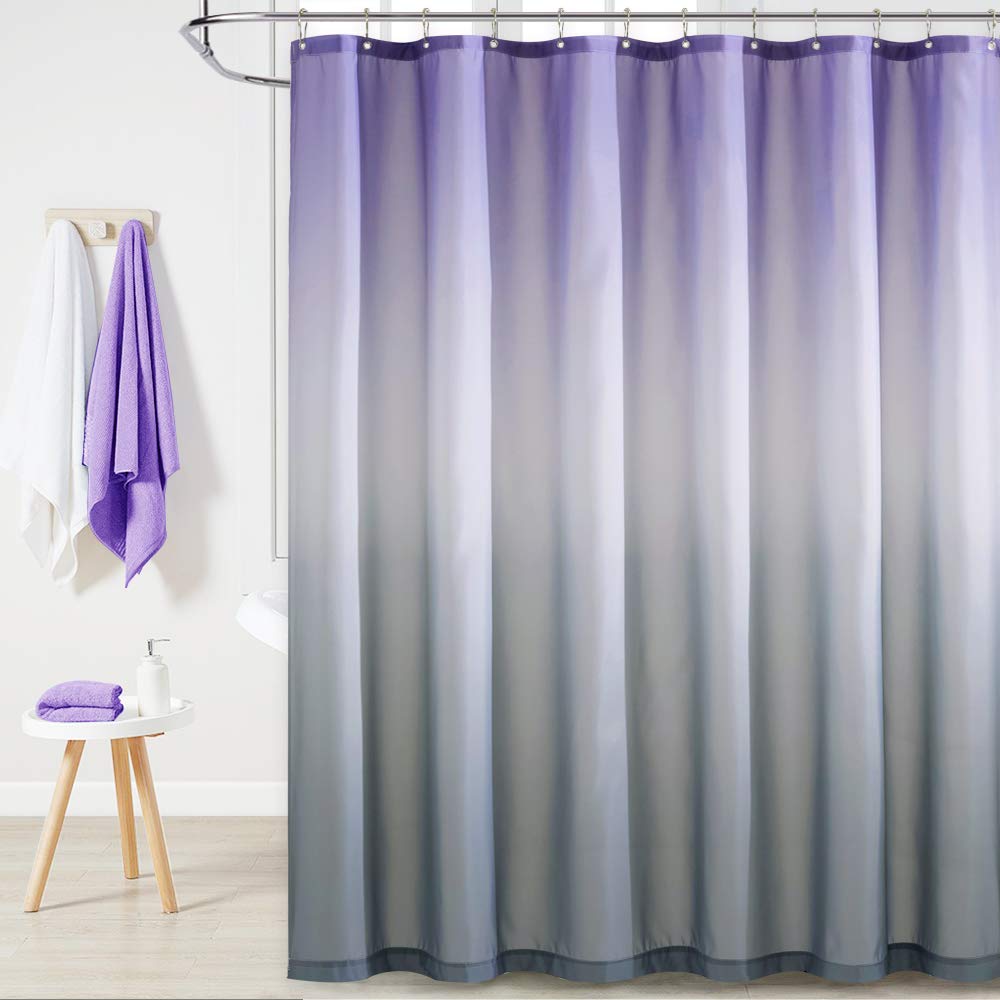 Kgorge Bath Shower Curtain Waterproof - Farmhouse Shower Curtains Liner Bathroom Privacy Morden Room Decor Office Hooks Included