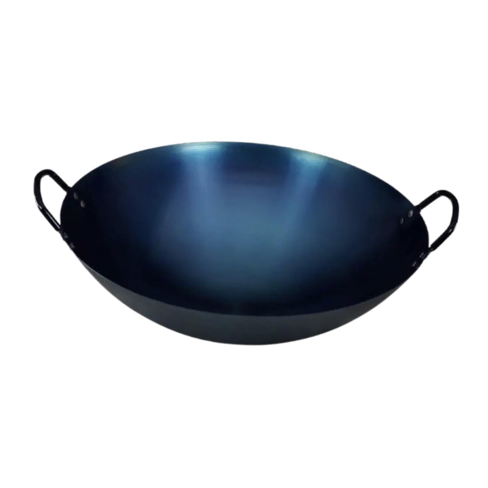 Ecomistiq Iron Wok Pan Practical Lightweight Stir Fry Pan For Simmering Stewing Frying 50Cm