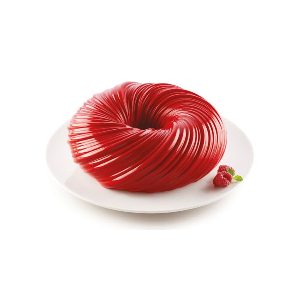 Silikomart Intreccio Silicone Mould 210 H 70 Mm, Red