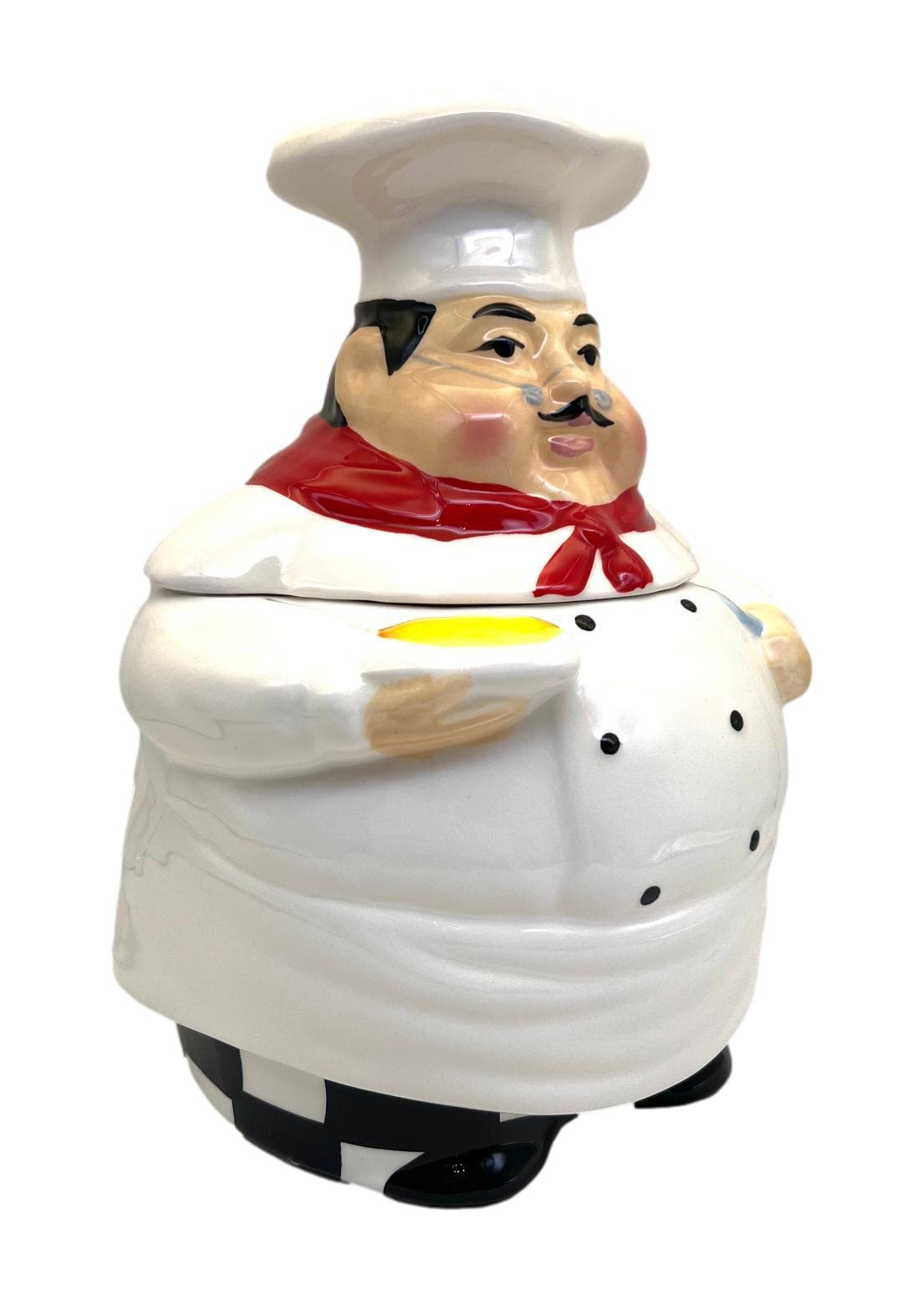 Ack Chef Ceramic Cookie Jar With Lid And Rubber Seal, Food Storage Jar, Kitchen D  Cor, Snack Storage Container For Cookie, Cand