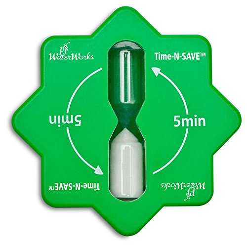 Pf Waterworks Pf0551 Time-N Five (5) Minute Hour Glass Timer, Suction Cup, Excellent For Children Bathroom, Saves Water Every Sh