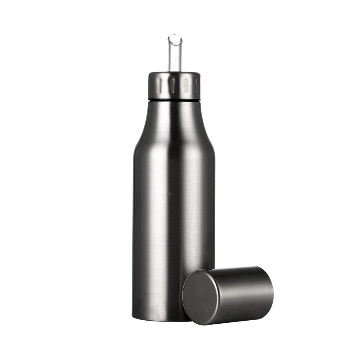 Olum Oil Dispenser Bottle Stainless Steel With No Drip Pouring Spout For Kitchen & Bbq,17 Oz500Ml