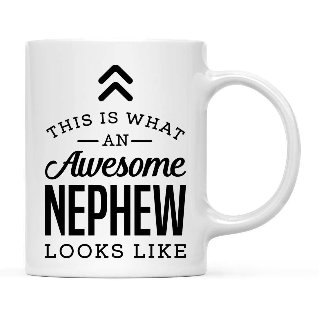 Andaz Press 11oz. Ceramic Coffee Tea Mug Gift, This is What an Awesome Nephew Looks Like, 1-Pack, Birthday Gift Ideas Coworker H