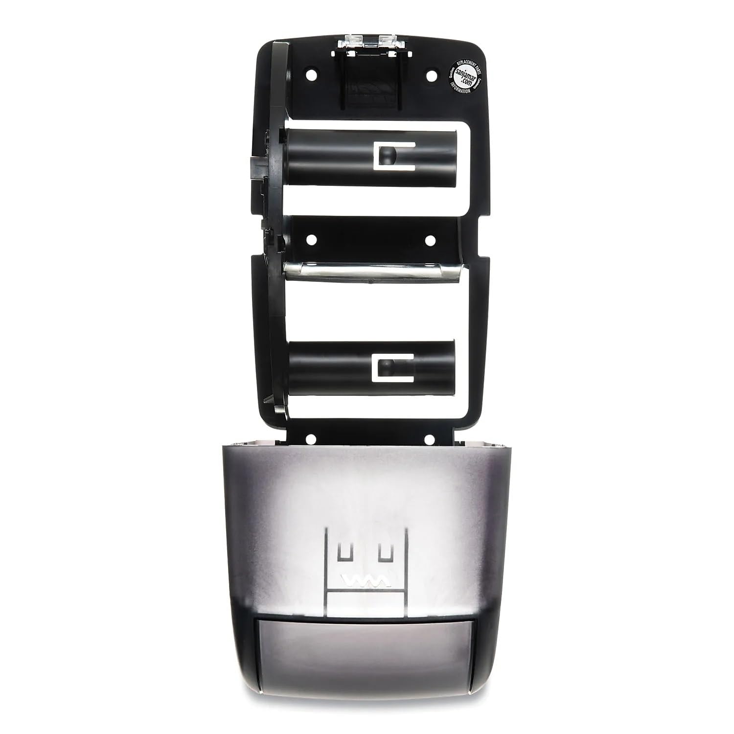 San Jamar R3500Tbk Duett Standard Bath Tissue Dispenser 2 Roll 7 1/2W X 7D X 12 3/4H Black Pearl (Sjmr3500Tbk)