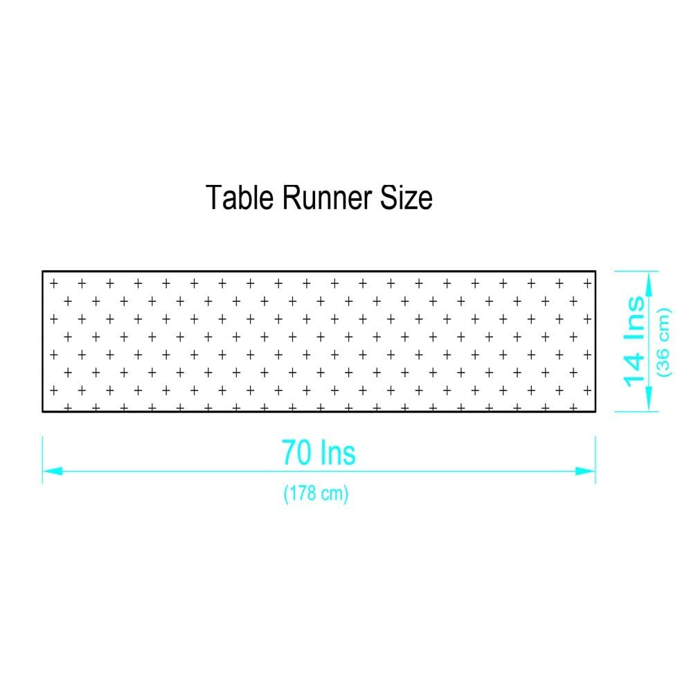 Decopow Nautical Beach Style Table Runner,14 Inches X 70 Inches