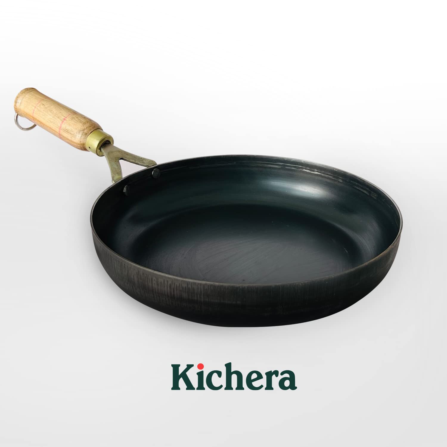 Kichera Iron Fry Pan with Wooden Handle (8 Inch)