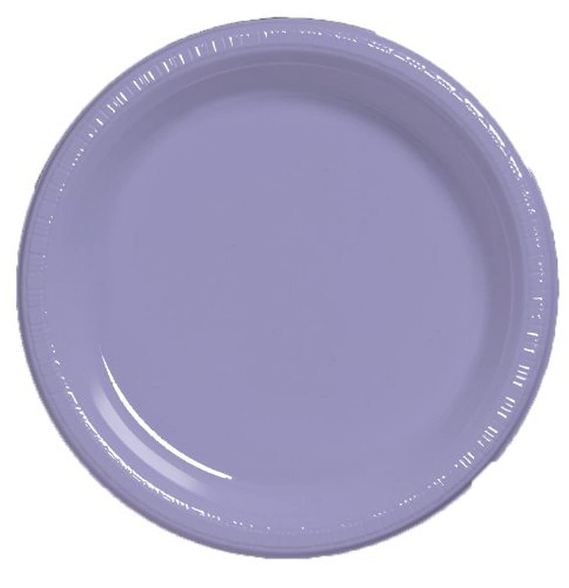Creative Converting Touch Of Color 20 Count Plastic Lunch Plates, Luscious Lavender