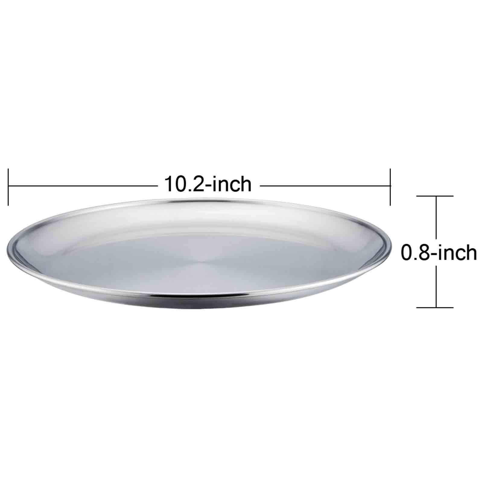 Teamfar Pizza Pan, 10 Inch Pizza Pans Pizza Tray Stainless Steel For Oven Baking, Non Toxic & Healthy, Heavy Duty & Dishwasher S