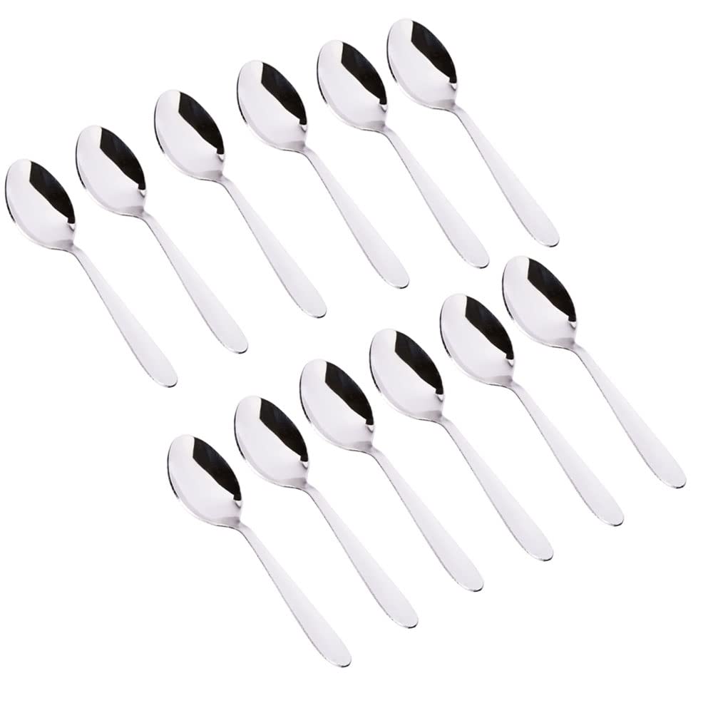 Stainless Steel Masala Spoons For Small Containers Mini Spoon For Masala Dabba Spices Spoons For Home/Kitchen - 12 Pieces-Silver
