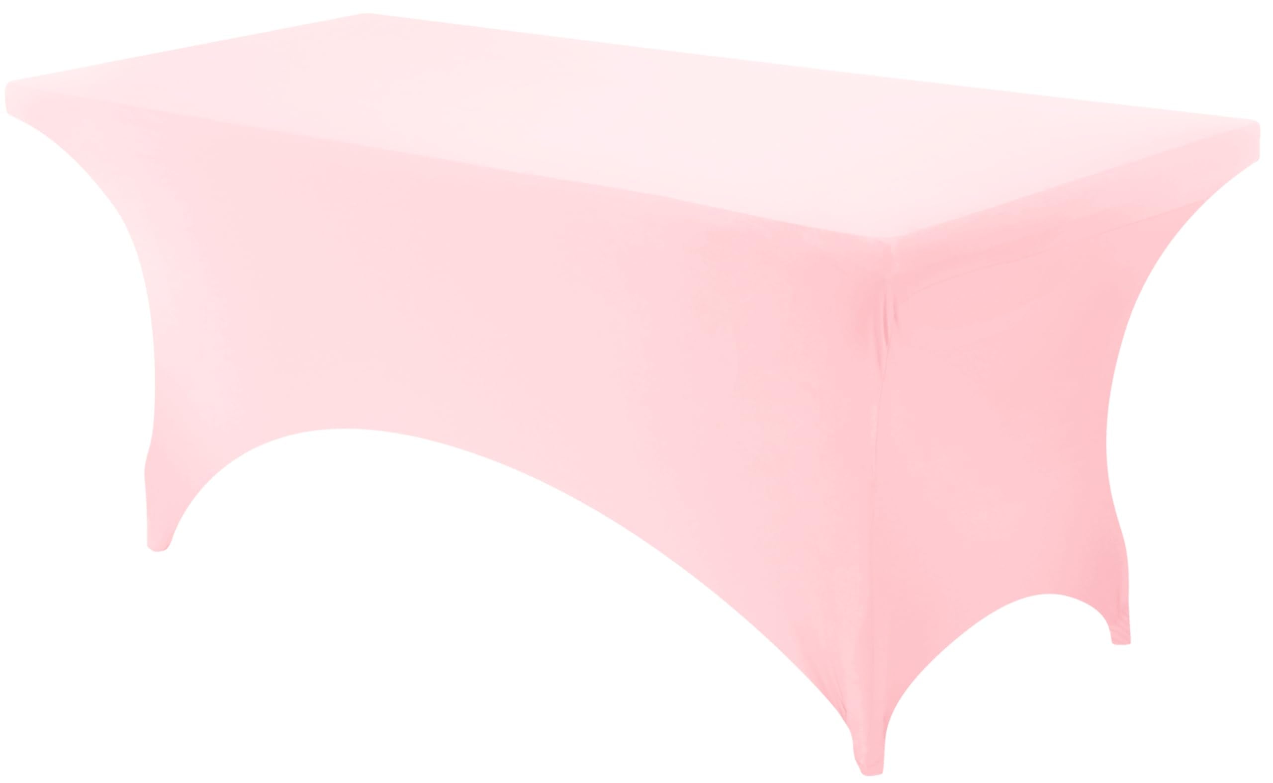 Utopia Kitchen Spandex Tablecloth 1 Pack [6Ft, Pink] 200 Gsm Tight, Fitted, Washable And Wrinkle Resistant Stretch Rectangular P