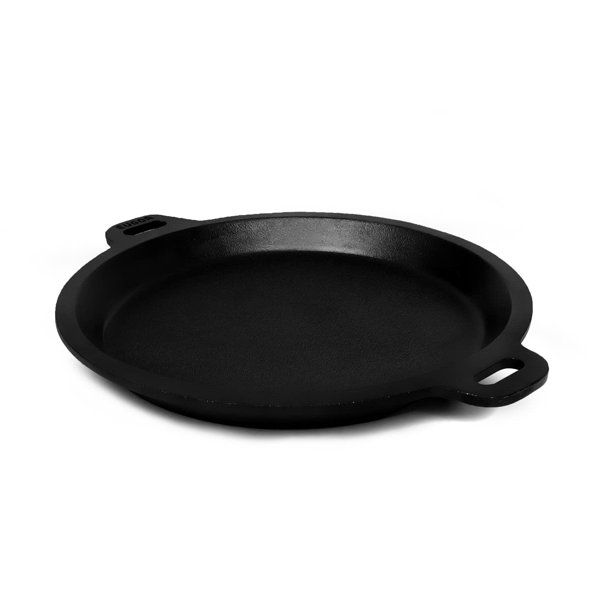EUGOR Now in India Pre-Seasoned Cast Iron 9 Inch Frying Pan with Toughened Glass Lid