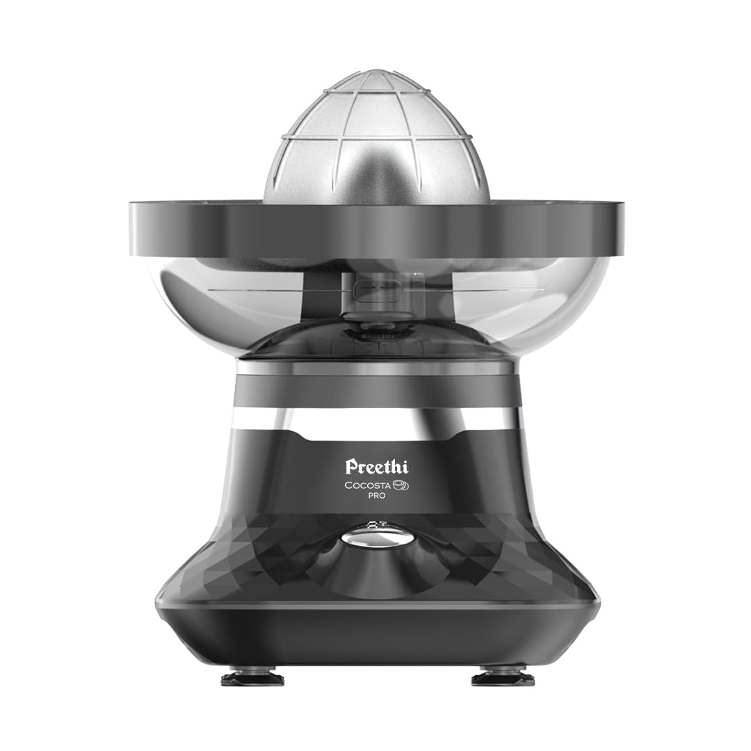 Preethi Cocosta Pro Kp002 Coconut Scraper&Citrus Juicer,100% Safe Dual Protection Scraper With Safety Switch&Silicon Cap,Spillag