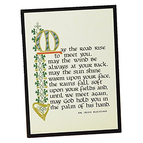 Abbey Gift May the Road Rise Plaque, 5.63 x 7.63 - 56597U , Black