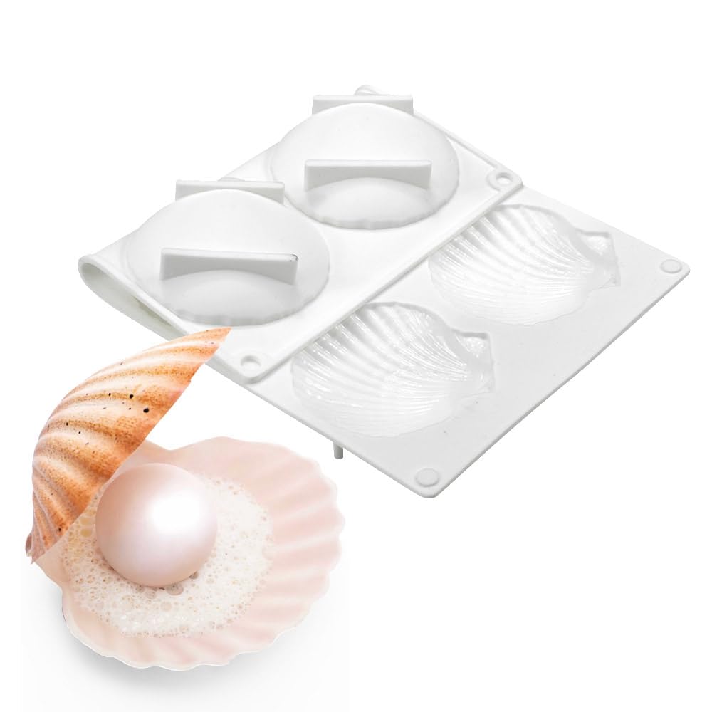Mostsom Cake Mold Shell Shaped Silicone Baking Cookie Biscuit Mold Diy Bakeware Pan Mould Kitchen Accessories (Shell J_11.8 X6.8